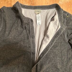 L.L. Bean Gray Heather Union Suit one piece